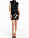 AMANDA UPRICHARD SIMRAN SEQUIN DRESS IN BLACK