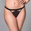 THISTLE AND SPIRE SIDNEY KEYHOLE THONG PANTY 381615 IN BLACK