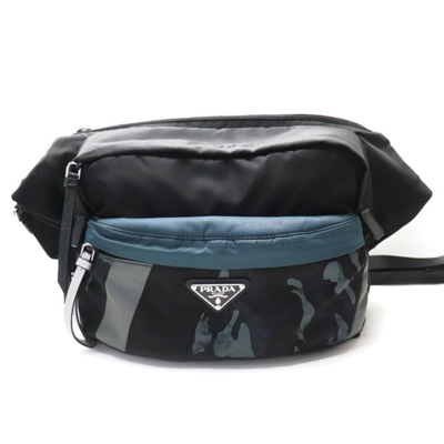 Prada Tessuto Synthetic Shoulder Bag () In Black