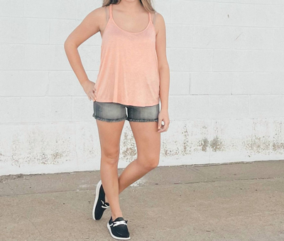 Papermoon Braid Strap Tank In Peach In Pink