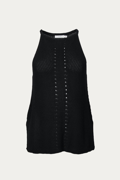 Lush Sleeveless Knit Top In Black