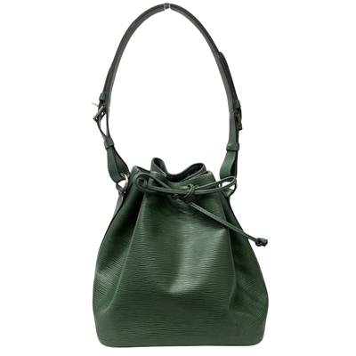 Pre-owned Louis Vuitton Noé Leather Shopper Bag () In Green