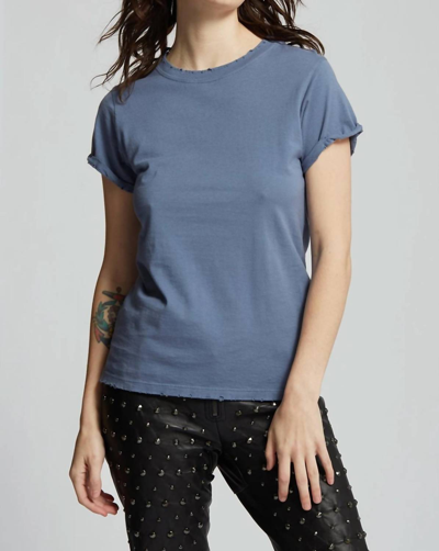 Recycled Karma Fitted Tee In Vintage Blue