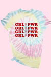 Alphia Graphic Tee - Girl Power In Tie Dye Multi In Multi