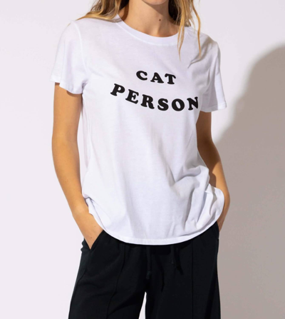 Suburban Riot Cat Person Tee In White