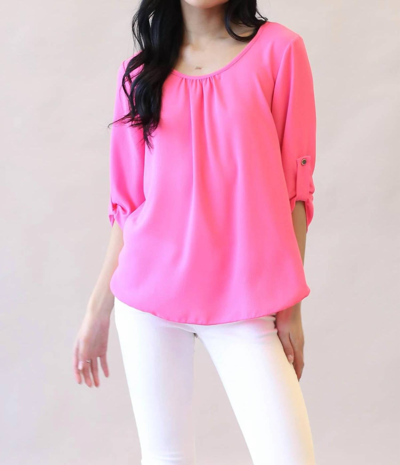 Moda Luxe Favorite Must Have Top In Neon Pink