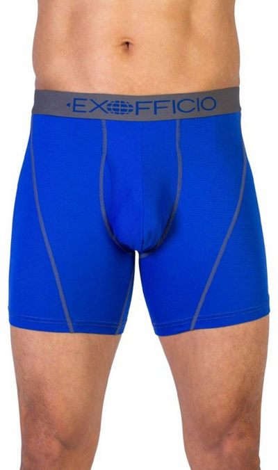 Exofficio Men's Give-n-go Sport Mesh 6-inch Boxer Brief In Royal In Blue
