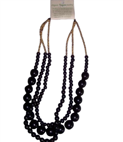 Tagua Jewelry Luna Necklace In Black