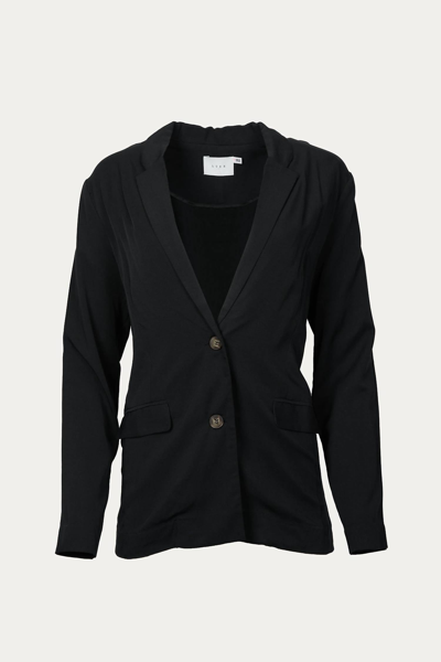 Lush Single-breasted Blazer In Black