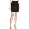 Hidden Denim Raw Hem A-line Skirt In Black In Black