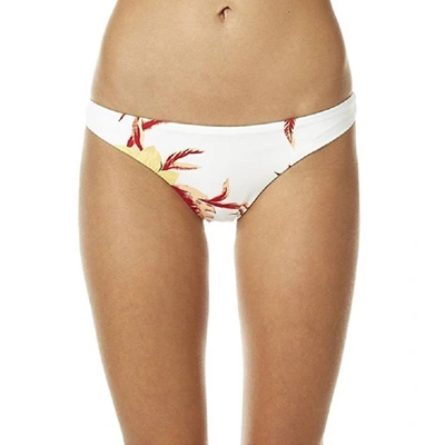 Some Days Lovin' Zinnia Floral Stretch Bikini Bottom Swimsuit In White