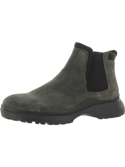 Kenneth Cole New York Insider Mens Suede Pull-on Chelsea Boots In Grey