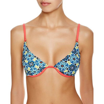 MINKPINK GYPSIANNA GEOMETRIC TRIANGLE CUP BIKINI TOP IN MULTICOLOR