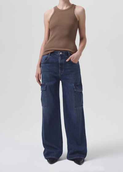 Agolde Minka High Waist Cargo Jeans In Path