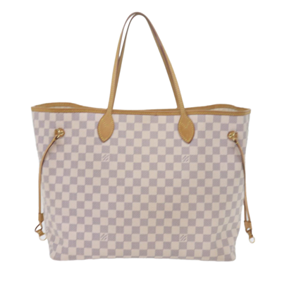 Pre-owned Louis Vuitton Neverfull Gm Canvas Tote Bag () In White