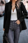 LILY OPEN FRONT BLAZER IN BLACK
