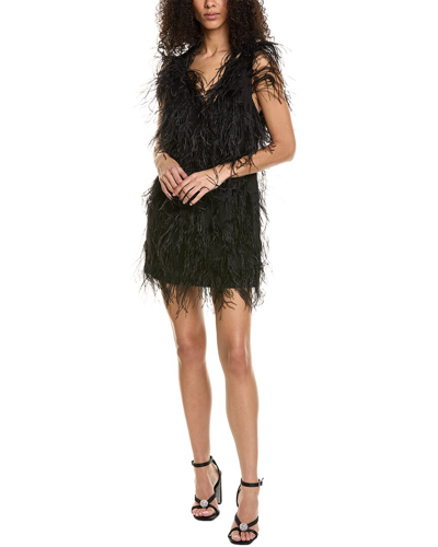 Lamarque Women's Solveig Feather Halter Minidress In Black