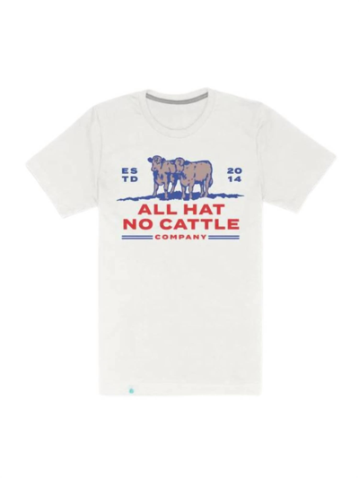 Sendero Provisions Co. Unisex All Hat No Cattle T-shirt In Vintage White