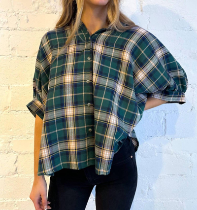 Day + Moon Favorite Flannel Top In Green