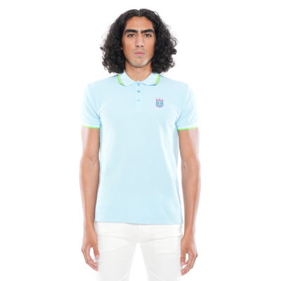 Cult Of Individuality-men S/s Polo In Atomizer In Blue