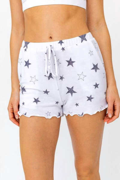 Le Lis Night Sky Lounge Shorts In White