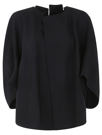 Comme Des Garçons Long Cape In Black