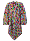 Comme Des Garçons Geometric-pattern Oversized Coat In Multicolour