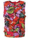 Comme Des Garçons Sleeveless Crew-neck Top In Multicolour