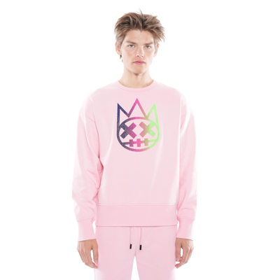Cult Of Individuality-men Crew Neck Fleece In Candy Pink