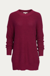 BESTTO RIBBED-KNIT COTTON SWEATER IN PLUM