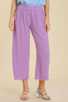 UMGEE WIDE LEG LINEN PANT WITH FRINGE - PLUS IN LAVENDER