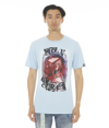 CULT OF INDIVIDUALITY-MEN SHORT SLEEVE CREW NECK TEE "NO1 CARES" IN BABY BLUE