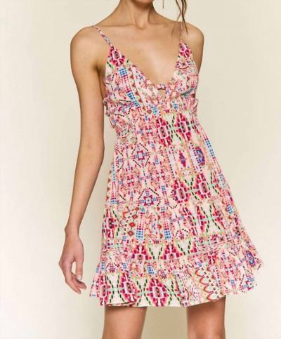 In The Beginning The My Tribe Mini Dress In Multi