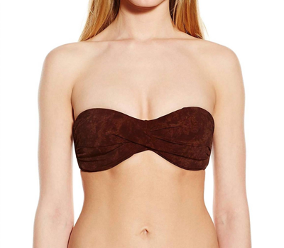 Pq Swim Women Goddess Strapless Bandeau Swimsuit Bikini Top In Brown