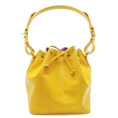 Pre-owned Louis Vuitton Petit Noé Leather Shopper Bag () In Yellow