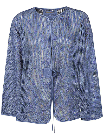 Giorgio Armani Nappa Jacket Clothing In Blue
