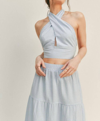 Lush Havanna Halter Top In Sky Blue In Blue