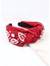 CAROLINE HILL FREE CATCH FOOTBALL HEADBAND IN RED