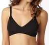 On Gossamer Cabana Cotton Bralette In Black In Black