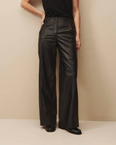 Twp Leather Demie Pant In Matte Black