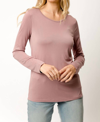 MYSTREE CUPRO MODAL SLIM TOP IN MAUVE