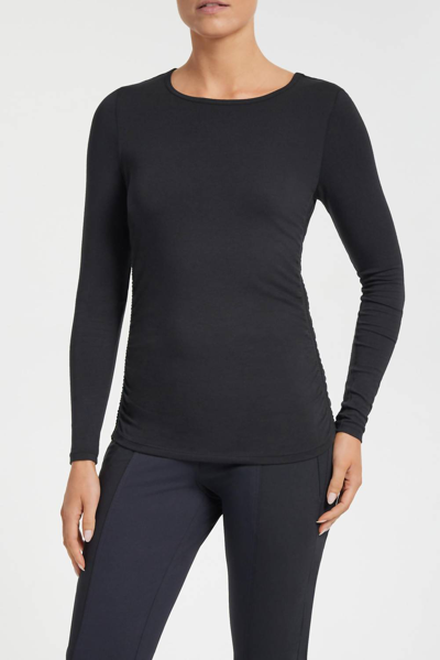 Anatomie Milly Ruched Top In Black In Black