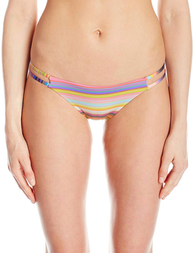 Pq Swim Women Sunset Reversible Gemini Full Bikini Bottom Swimsuit In Pink/multi
