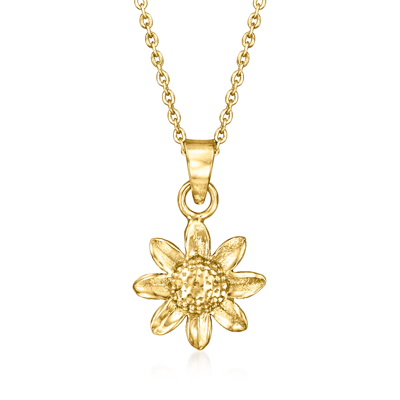 Rs Pure By Ross-simons 14kt Yellow Gold Sunflower Necklace