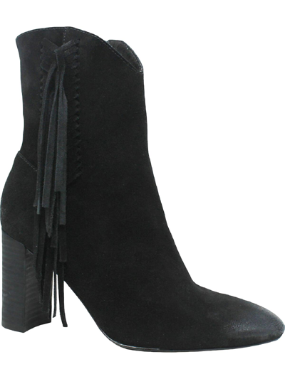 Charles By Charles David Boulder Womens Suede Block Heel Mid-calf Boots In Black