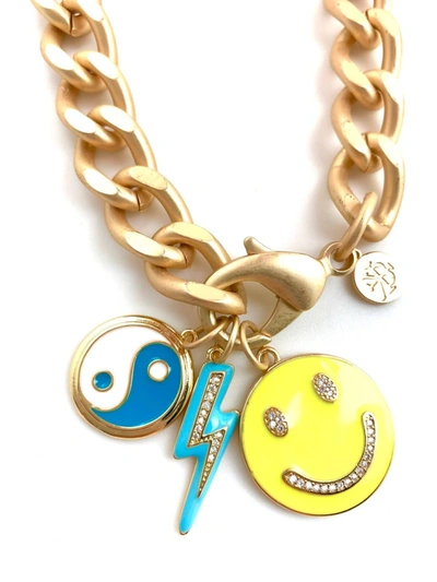 Karli Buxton Bolt Charm In Turquoise In Blue