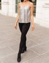 ANDREE BY UNIT SHINE BRIGHT TANK IN SILVER