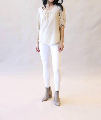 Moda Luxe Favorite Must Have Top In Beige