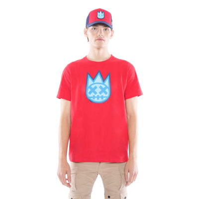 Cult Of Individuality-men 3d Clean Shimuchan Logo Short Sleeve Crew Neck Tee In High Risk Red