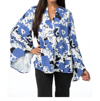 Crosby By Mollie Burch Mara Top In Indigo Blooms In Multi